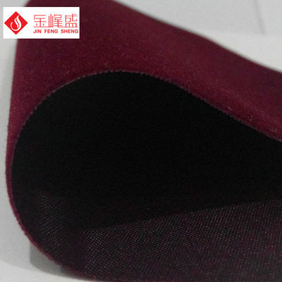Custom 1.48m Wine Red Knitted Velvet Fabric Flocking For Jewellry Boxes Inserts