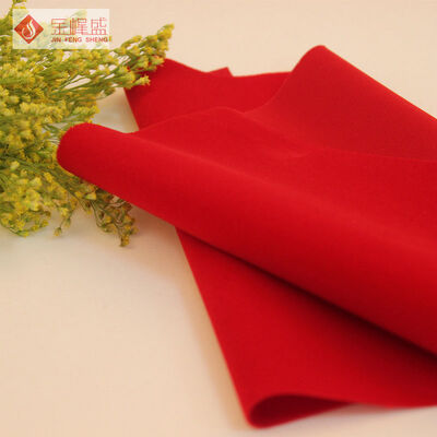 Luxury Jewelry Box Lining Fabric Red Knitted Velvet Flocked Style