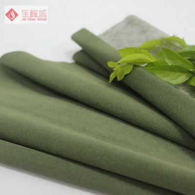 Green Velvet Flocked Upholstery Fabric Kintted Cotton For Luxury Box