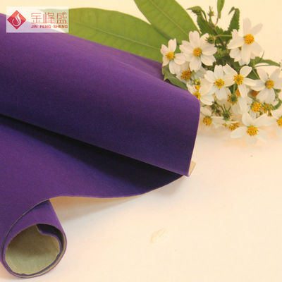 Flocking Purple Polyester Velvet Fabric Soft For Jewelry Box Lining