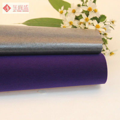 Purple Velvet Contemporary Upholstery Fabric 57 / 58" With Nonwoven Base