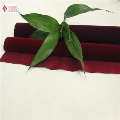1.45 M Colorful Cotton Velvet Upholstery Fabric , Red Flocked Upholstery Fabric