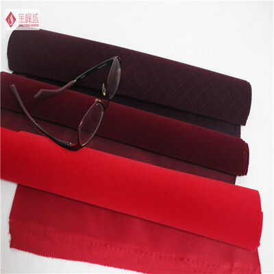 1.45 M Colorful Cotton Velvet Upholstery Fabric , Red Flocked Upholstery Fabric