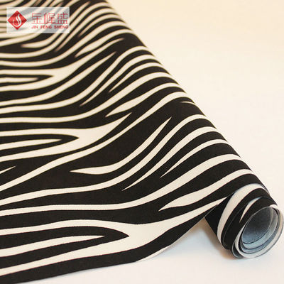 Plain Striped Velvet Upholstery Fabric Flocking Polyester Non Woven