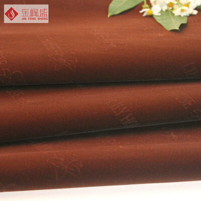 Packaging Decorative Fabric Flock Knitted Velvet Fabric With Soft Plush , Coffe Color