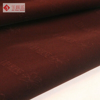 Packaging Decorative Fabric Flock Knitted Velvet Fabric With Soft Plush , Coffe Color