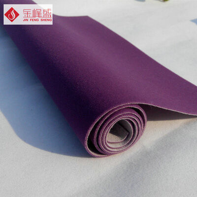 Polyester Flocked Purple Knitted Velvet Fabric For Jewelry / Gift Box Packaging