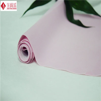 Woven Upholstery Pink Cotton Velvet Fabric , Flocking Jewellry Box Liner Fabric