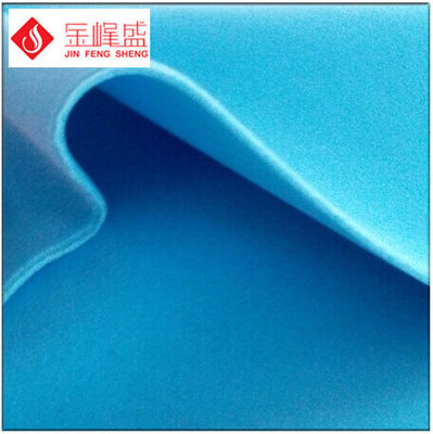 Blue Plain Double Faced Fabric , Velvet Flock Fabric For Packaging Pouches Material