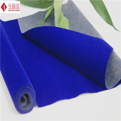 Nylon Jewellry Box Lining Flocking Fabric , Blue Velvet Upholstery Fabric