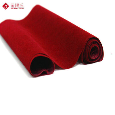 Red Fashion Warp Kintting Flocking Fabric With Soft Comfortable Plush