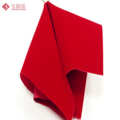 Luxury Red Polyester Tricot Knit Fabric Zeer Velvet for Upholstery Material