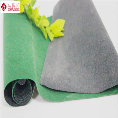 Soft Nonwoven Plain Flocked Fabric , Spunlace Green Velvet Fabric