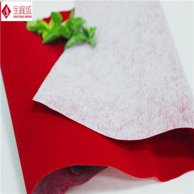 Antioxidant Red Velvet Flocked Fabric For Wine Box Lining , Paper Backing