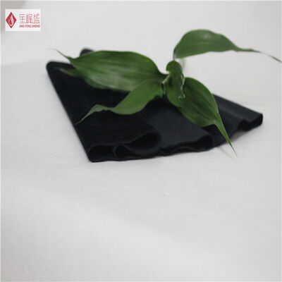 Warp Flock Tricot Knit Fabric , Black Velvet Upholstery Fabric Shrink-Resistant