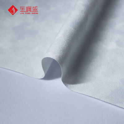 White Color Flock Paper Fabric  Material for Luxury Jewelry Box