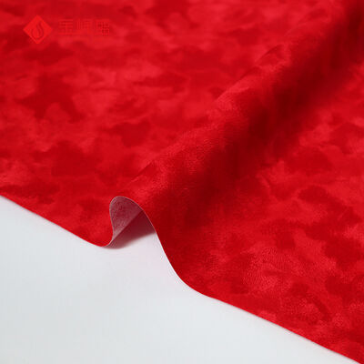 Red Flower Flock Paper Material For Package Box