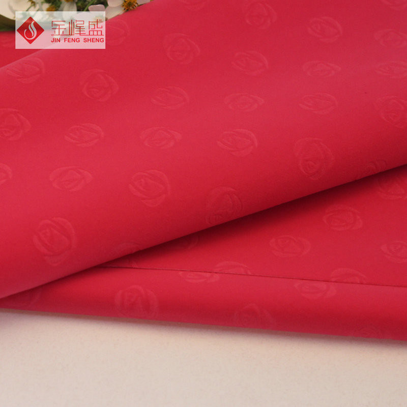 1.48M Warp Kintted Red Velvet Fabric , Flocked Upholstery Fabric