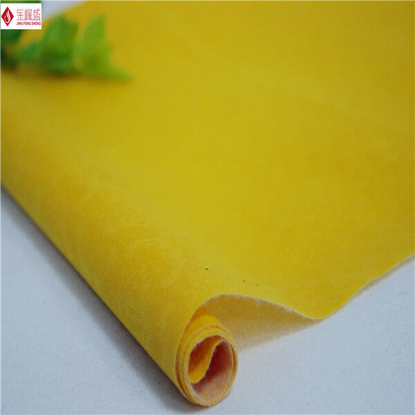 Soft Polyester Yellow Printed Velvet Fabric Embossed Flocked Customized