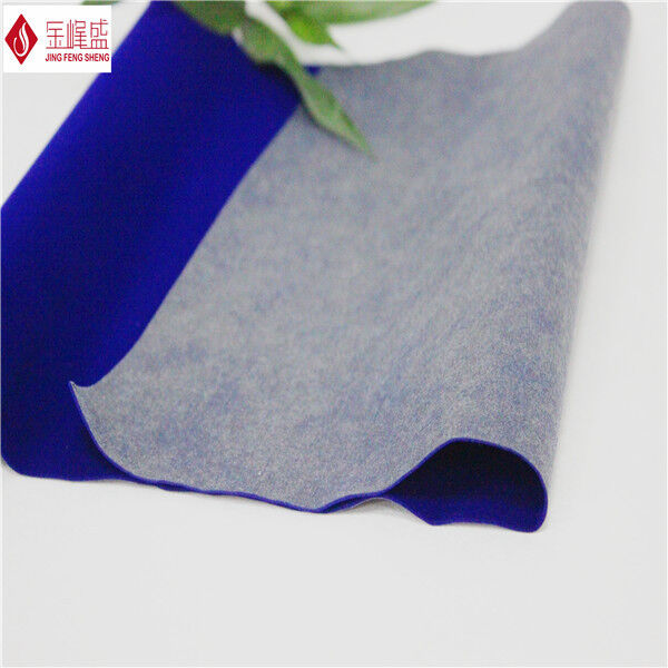 Nylon Jewellry Box Lining Flocking Fabric , Blue Velvet Upholstery Fabric