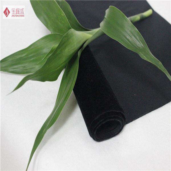 Shrink Resistant Black Tricot Fabric , Jewelry Case Lining Flocked Velvet Fabric