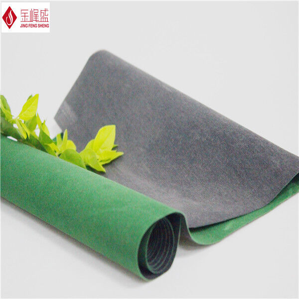 Soft Nonwoven Plain Flocked Fabric , Spunlace Green Velvet Fabric