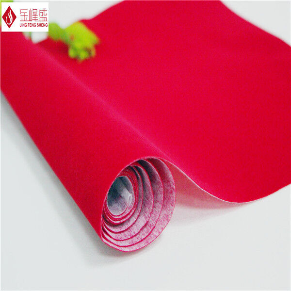Antioxidant Red Velvet Flocked Fabric For Wine Box Lining , Paper Backing